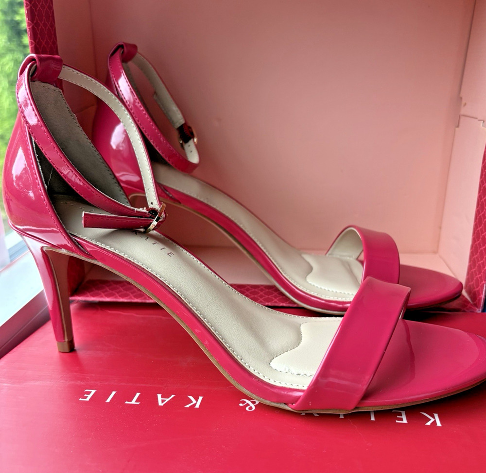 NEW Kelly & Katie Kirstie Strappy High Heel Shoes Hot Pink Barbie SIZE 8.5